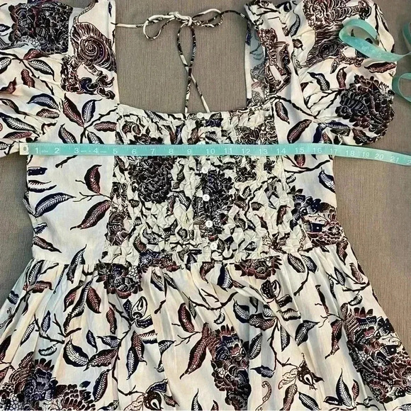 House Of Harlow 1960 Ozzie Ivory Print Mini Dress With Pockets Size Small - Picture 10 of 13